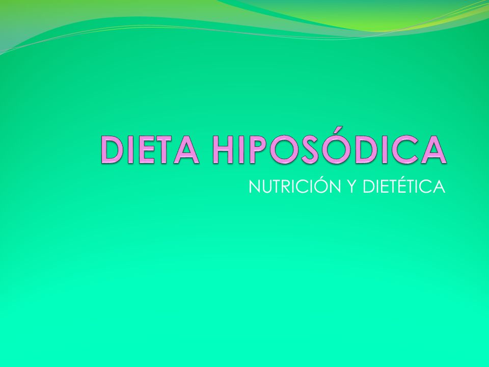 Que es dieta hiposodica Que es dieta hiposodica